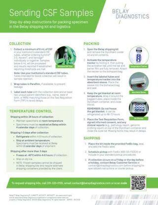 CSF Sample Handling - Belay Diagnostics